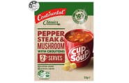Cup A Soup Classic Pepper Steak & Mushroom With Croutons - Continental - 52g/ 2 Packs
