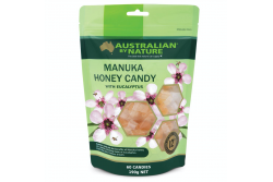 Manuka Honey Candy 12+- MGO400 with Eucalyptus- Australian By Nature- 60 Candies/Pack