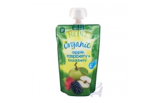 Organic Apple, Rasberry & Blackberry Baby Food 4 Mths Plus by Heinz 120g